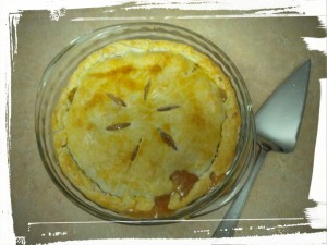 The finished pie! So hard to wait for it to cool off before eating! 