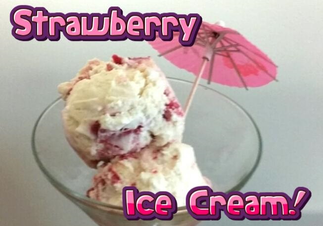 No churn strawberry ice cream! So creamy, so yummy, so want some right now! 