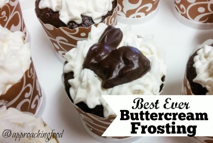 Mounds of pillowy soft buttercream, resting on freshly baked chocolate cupcakes. Yes, please!