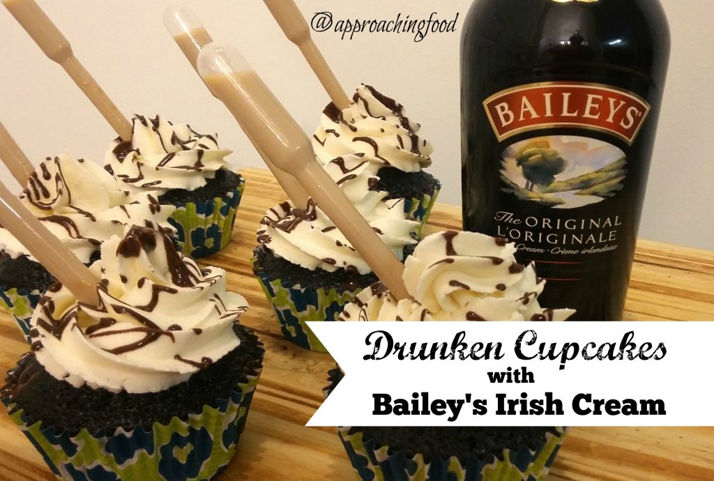 Chocolate cupcakes with Bailey's infused buttercream and an alcoholic pipette!