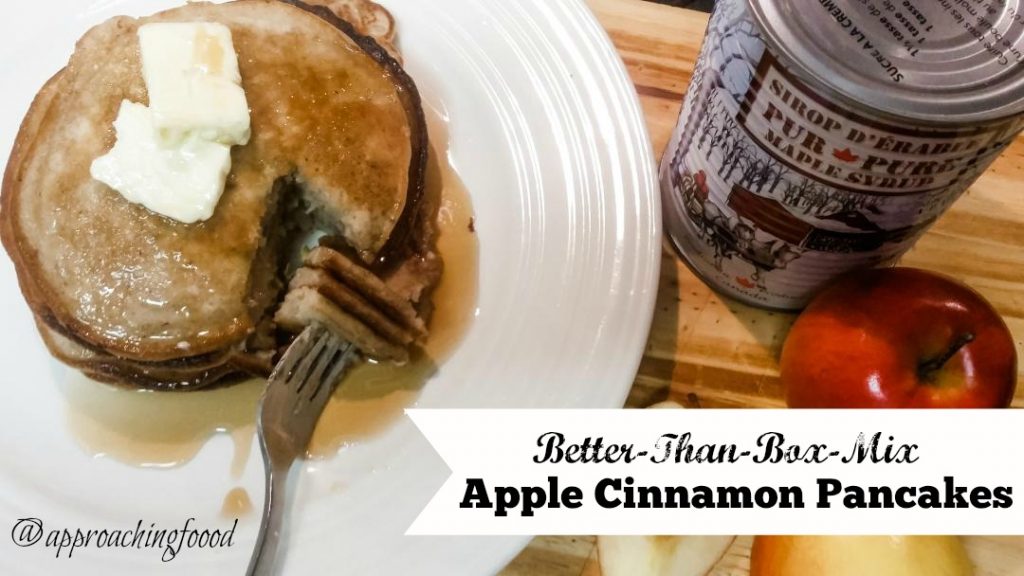 Pancakes that you blend in a blender, with apple and cinnamon? Yes, please!