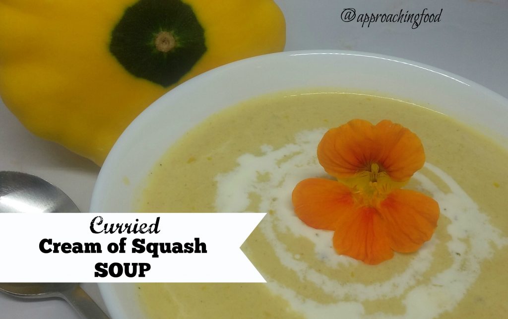 Bowl of cream of squash soup.