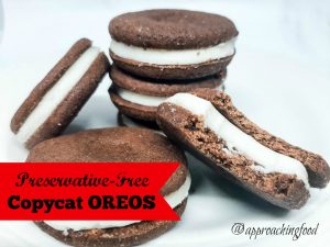 Delicious preservative-free creme-filled chocolate sandwich cookies, aka copycat Oreos!