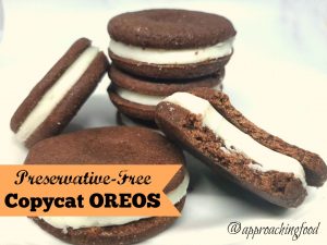 Delicious creme-filled chocolate sandwich cookies!