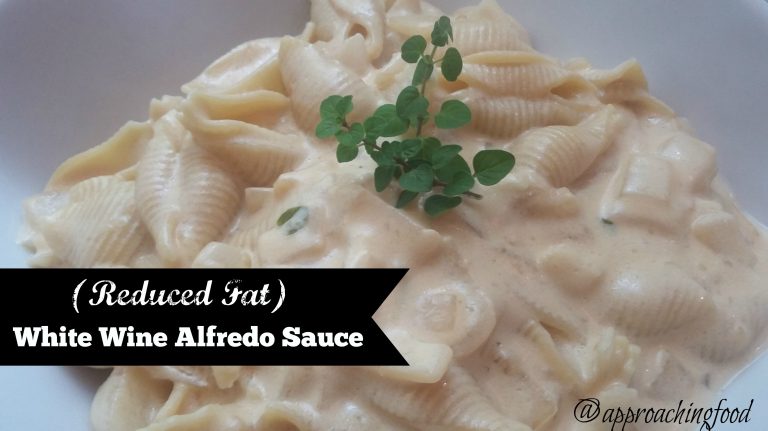 Pasta with creamy white wine Alfredo sauce